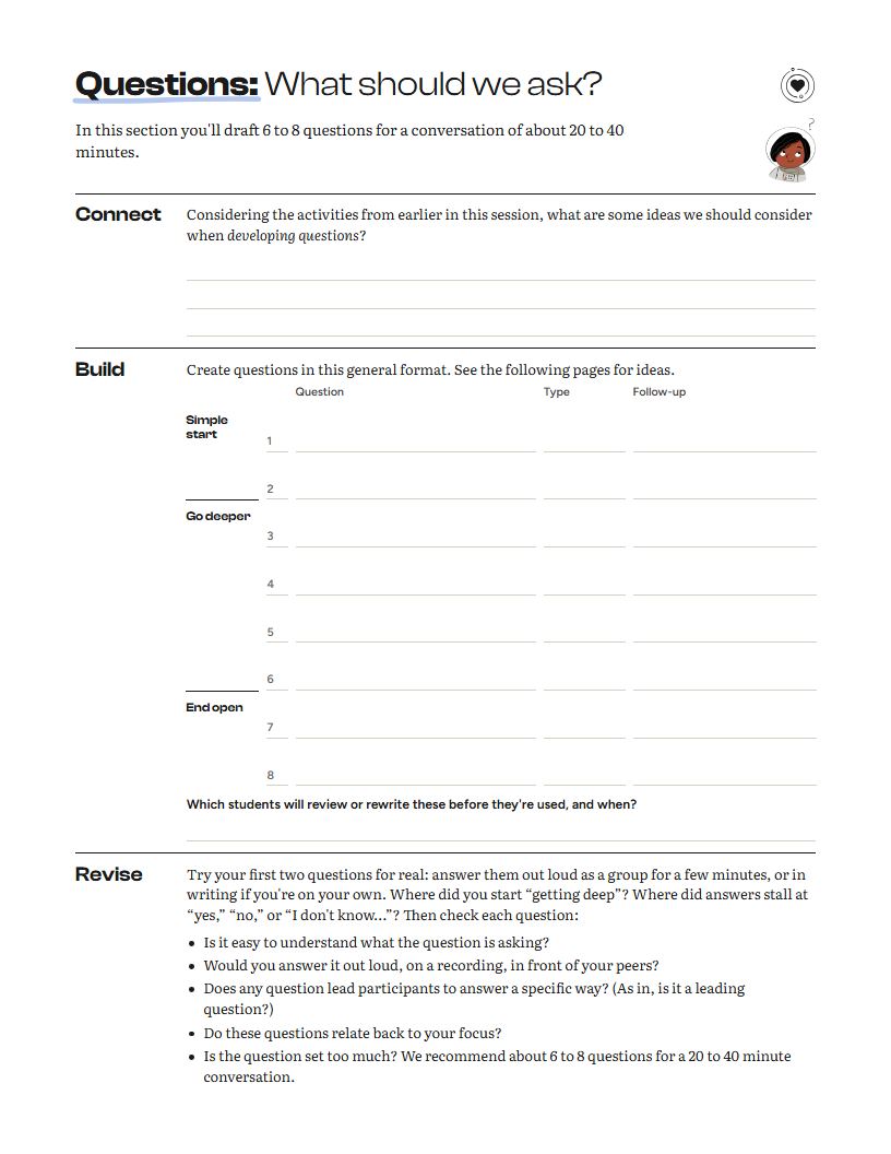 Page 1 of Questions: What should we ask?